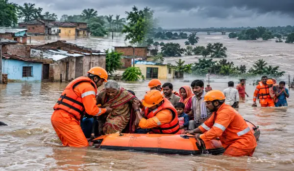 यूपी में भारी बारिश के बीच बढ़ी सतर्कता, नेपाल सीमा से लगे जिलों पर विशेष नजर